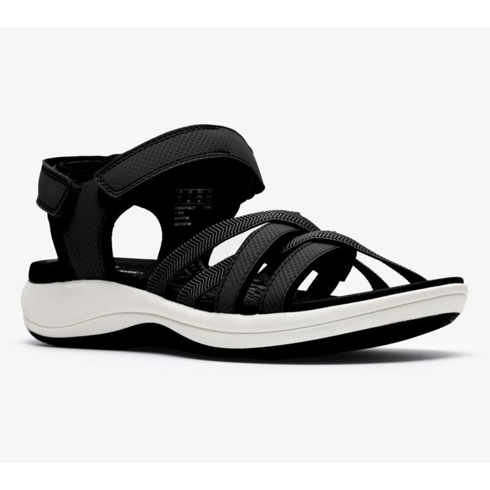 Clarks Footwear Women's Sz 7.5 Cloudsteppers Sport Sandals -Mira Black
